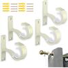 AZWOOD Supporto per asta per tende regolabile, 4 supporti per aste per tende, da soffitto, per bastone, per armadio, ganci, supporto per asta di fissaggio con vite per Ø 28 mm