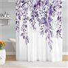 M&W DAS DESIGN Tenda da doccia con diversi motivi per piante, fiori, foglie, boccioli di fiori, rilassamento, motivo piante accogliente, accessorio da bagno di alta qualità, 100% impermeabile