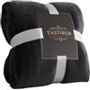 TASTHROW Coperta Vellutata in Pile (Nero, 150x200cm)