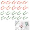 Eabdice 20 Pezzi Appendiabiti Pieghevoli Plastica, Appendiabiti da Viaggio, Appendini Portatili, CIdeato per le Famiglie, le Gite, il Campeggio (Rosa e Verde)