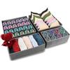 talifoca Set di 4 Organizer per cassetti,Organizer per Biancheria Intima,Armadio Divisori Pieghevole Storage Box Cassetto Organizzator Usato per Biancheria Intima,Reggiseni,Calze,Cravatte，Fazzoletti