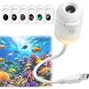 Generic Proiettore Notturno Ologramma Dinamico 5D HD, Proiettore Stellare HD Plug and Play, Proiettore USB Galassia e Luna 360° Regolabile, Proiettore Notturno per Soffitto della Camera da Letto, Tetto