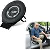 Bibykivn Cuscino Girevole a 360 Gradi - Supporto Ergonomico per Auto e Casa - Seduta Girevole Antiscivolo in Tessuto Tecnologico, Ideale per Sedili Auto, Ufficio e Sedia da Pranzo (Nero)