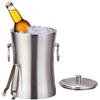 SANQIAHOME Kit secchiello per ghiaccio, 3 l, doppia parete in acciaio inox