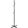 DDZcozy Appendiabiti autoportante con 7 ganci, appendiabiti a forma di albero, colore nero