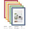 eacommerce Cornice Colorata per Foto Stampe da parete e da Tavolo mod. RAINBOW in legno di Pino Colori Assortiti (Rosso, 20x30 cm)