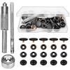 DGN 43 Set Bottoni a Pressione Metallo,15mm Bottoni Automatici a Pressione,Bottoni Pressione Cuoio Snaps Fastener Kit,Metallo Bottoni a Pressione per Abbigliamento con 3 Strumenti di Fissaggio per DIY