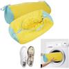 Newpop 2 pezzi Sacchetto Scarpe Lavatrice, Sacchetti per Lavare Scarpe Lavanderia, Cestello Scarpe Asciugatrice, Borsa per Lavaggio Scarpe di Sportive Rete, con Cerniera e Pulizia a 360°, (Giallo)