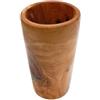 D.O.M. Die Olivenholz-Manufaktur D.O.M.® Bicchiere porta spazzolini in legno d'ulivo, 2 misure, incisione possibile (bicchiere grande senza incisione)