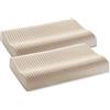 D&M Coppia 2 Cuscini GUANCIALI Lattice 100% ORTO-CERVICALE Aloe Vera Doppia Onda