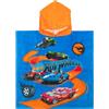 Hot Wheels Poncho Mare Bambino 100% Cotone | Accappatoio Telo Mare con Cappuccio 60x120 cm | Asciugamano Piscina Microspugna Assorbente Bambini 2-6 Anni [00013 Blu]