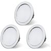 URing 3 x Faretti Led da Incasso a Soffitto 12V, Faretti da Soffitto LED integrati 3,5W 300LM 3000K Bianco calda, dimmerabili Faretti da Incasso luci ultrasottili per Camper Caravan armadi cucina