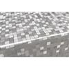 emmevi Tovaglia Cucina Antimacchia Metallizzata Lucida Plastificata Copritavolo Quadretti Grigi 140x160 Cm