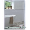 Neue Design Bellissimo specchio da bagno rettangolare con mensola, moderno ed elegante, doppio vetro, angoli smussati, da parete 50cm x 40cm