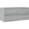 vidaXL Mobile Lavabo Grigio Sonoma 100x38,5x45 cm in Legno Multistrato