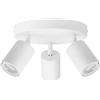 Klighten Faretti da Soffitto Orientabili Bianco, con 3 Attacco GU10, Plafoniera 3 Luci Interno, lampada Soffitto per Cucina, Soggiorno, Camera da Letto, Max 50W x 3, Lampadina Non Inclusa