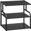 HOOBRO Supporto per Stampante a 3 Ripiani, Mensola da Scrivania, Supporto sotto Tavolo, Scaffale Portaoggetti con 1 Ripiano Regolabile, per Casa, Ufficio, Cucina, Soggiorno, Nero EBB06PS01