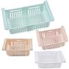 BUYGOO Cassetti Frigo per Frigoriferi 4PZ Contenitori Frigorifero Salvaspazio Set Organizer Estensibile per Frigorifero Ripiano Regolabile Cassetto Frigorifero Estraibile Cestini per Frigorifero