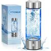 YTYOMUR Tazza Ricca di Idrogeno, Portatile Bottiglia Acqua All'idrogeno, Generatore Acqua Idrogeno con Tecnologia PEM e SPE, Bottiglia di Vetro Antiossidante per Casa, Viaggi, Ufficio (430 ml)