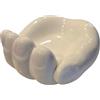 Generico Svuotatasche in Ceramica a Forma di Mano, Portaoggetti Design Contemporaneo per Chiavi e Monete - Colore Bianco