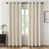 MIULEE Tende Oscuranti per Interni 2 Pezzi 140x260 CM, Tenda Beige Chiaro Moderna per Soggiorno, Tende Coprente Termiche Isolanti Interno con Anelli, Tenda Oscurante Finestra Camera da Letto Salotto