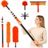 Thalyrnn Set di pulizia telescopico 4 in 1 con testine di pulizia intercambiabili (3,6 m)