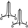 Deolven Ferro Supporto Cavalletto Decorativo,2 Pack 4 Pollici Supporti di Ferro per Espositore Cornici Nero Espositore Stand in Ferro per Piatti