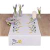 Trimits Kit per punto croce, runner da tavola, include tessuto stampato, fili, ago e istruzioni, 40 x 100 cm, tulipani