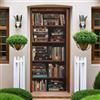 Generic Retrò Adesivi Porte Interne 77 x 200 cm Librerie e scaffali Adesivi Murali Per Porte PVC Autoadesivo Impermeabile per la Porta Della Camera da Letto del Soggiorno Decor Domestica