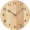 VIVILINEN Orologio da Parete in Legno Massello Naturale, Orologio da Parete Silenzioso Nessun Ticchettio per Cucina, Soggiorno, Camera da letto