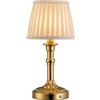 VISDANFO Lampada da tavolo VISDANFO senza fili, paralume in tessuto LED, piccola con batteria, dimmerabile, per soggiorno, sala da pranzo, camera da letto, bagno (bronzo)
