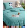 Utopia Bedding Copripiumino Singolo 135x200 cm, Blu Spa