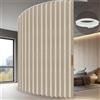 JILRON Tenda per separazione spazi con montaggio a soffitto 100% protezione dalla luce, effetto accordeon, per camera da letto, soggiorno, angolo stanza (Crema - H243 x L254 cm) confezione singola