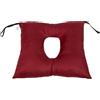 TAKIMED - Cuscino Antidecubito per Sedia a Rotelle, Poltrona, Sedia, Carrozzina, Cuscino Ortopedico Made in Italy in Fibra Cava con Foro Centrale, Fodera 100% Cotone Sanforizzato (42x42x10cm, Rosso)