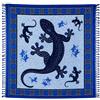 Ali Brothers Telo Copritutto Cotone Made in India 210x240 cm + Frange 7 cm - Copridivano Universale, Copriletto Matrimoniale, Coprimuro , Telo Parete, Coperta Estiva Leggera, Telo Arredo Multiuso (GEKO BLU)