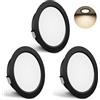 YindaLux Faretti LED da Incasso 230V 3W 4000K IP44 LED Spots 55-58MM 3PCS Nero