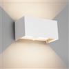 Klighten Lampada da esterno,24W Applique da Parete con sensore di movimento per luci esterni/interni Lampada da parete con fascio regolabile IP65 Impermeabile 4000K,Bianco