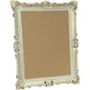 Generisch Cornice per dipinti, in stile barocco, 50 x 70 cm, rettangolare, per poster, grande cornice anticata, 90 x 70 cm, cornice a specchio (bianco e oro anticato)