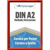 DisplayLager - Cornice a Scatto da 25 mm, Profilo in Alluminio e Disco di Protezione antiriflesso e Materiale di Fissaggio (A2, Rosso)