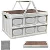 Aromaticaerope Cassetta Pieghevole in Plastica con Coperchio da 30 L, Scatola da Campeggio Portatile con Maniglia, per Campeggio, Viaggi, Uso Domestico e Bagagliaio Dell'auto (43,5 × 30 × 24 cm)