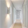 Alpinaluz Applique da Parete Up & Down con 2 Attacchi GU10, Design Cilindrico in Metallo, Lampada Decorativa da Interno per Corridoio, Camera e Soggiorno, IP20 (Bianco)