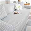 NCLOYN Copridivano Estivo Rinfrescante per 2/3/4 Posti, Copridivano in Seta di Ghiaccio, Antiscivolo Protezione per Mobili per Cani, Gatti, Animali Domestici, Soggiorno(M(2 Seater 145-185cm), Grey)