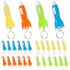 WhizNook 24 Pezzi Razzo Torcia Portachiavi Bambini, 4 Colori Mini Torcia