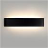 Mille Lucciole YCZM Applique da Parete Interno 18W,Lampada LED Parete Interni 3000K/4000K/6500K Temperature a tre colori opzionale,Applique LED da Parete Interno 28CM 2160LM,Lampada a Muro 1 Pezzi Nero