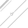 PLANETYS - Catenina Argento Sterling 925 Rodiato Modello Barbazzale (Grumetta) Diamantate Larghezza: 1.2 mm Lunghezza: 70 cm