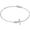 amorili Bracciale Uomo Donna Tau Francescano in Argento 925 con zirconi- Gioiello Religioso San Francesco - Idea Regalo Fede, Spiritualità - Made in Italy