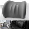 AIXIMA Cuscino Lombare Sedia Ufficio,Schienale Auto,Schienale Sedia Ufficio,Supporto Lombare per Auto in Memory Foam Sostegno,Cuscino Lombare (Grigio)