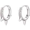 IMINI Orecchini a cerchio in argento Sterling con piccoli zirconi cubici per donne, adolescenti, ragazze, uomini, ciondoli, a cerchio, polsino, cartilagine, trago, elice, cristallo, orecchini