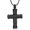 AIWENXI Collana con urna per cenere, albero della vita, ciondolo a forma di croce per cenere, keepsake, collana con ciondolo per donne e ragazze, Acciaio inossidabile