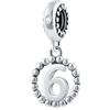 CHAWIN Ciondolo a forma di numero in argento Sterling 925, compatibile con braccialetti Pandora, collane e collane a serpente, numeri a scelta (10-60), perfetto per compleanni e anniversari, normal, Metallo